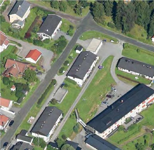 FREMTIDIGE UTVIDELSESMULIGHTER På plantegningene er vist en mulig ny fløy i inn l 3 etasjer langs Føllingstadsvegen. De e vil gi et bygg i 3 plan på totalt 1650 m2 (+ eventuell parkeringskjeller).