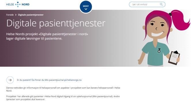 Bakgrunn for og formål med kartleggingen Delprosjekt TIMER ble opprettet under prosjektet «Digitale pasienttjenester i nord» og erfaringsinnsamlingen ble gjennomført i perioden desember 2015 juni