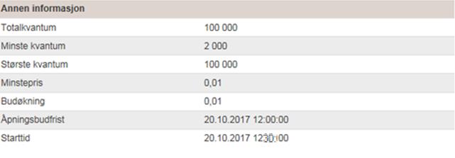 Du vil også bli bedt om å bekrefte maksbudet. Legg også merke til reglene som fremkommer under Annen informasjon under bildet av produktet.