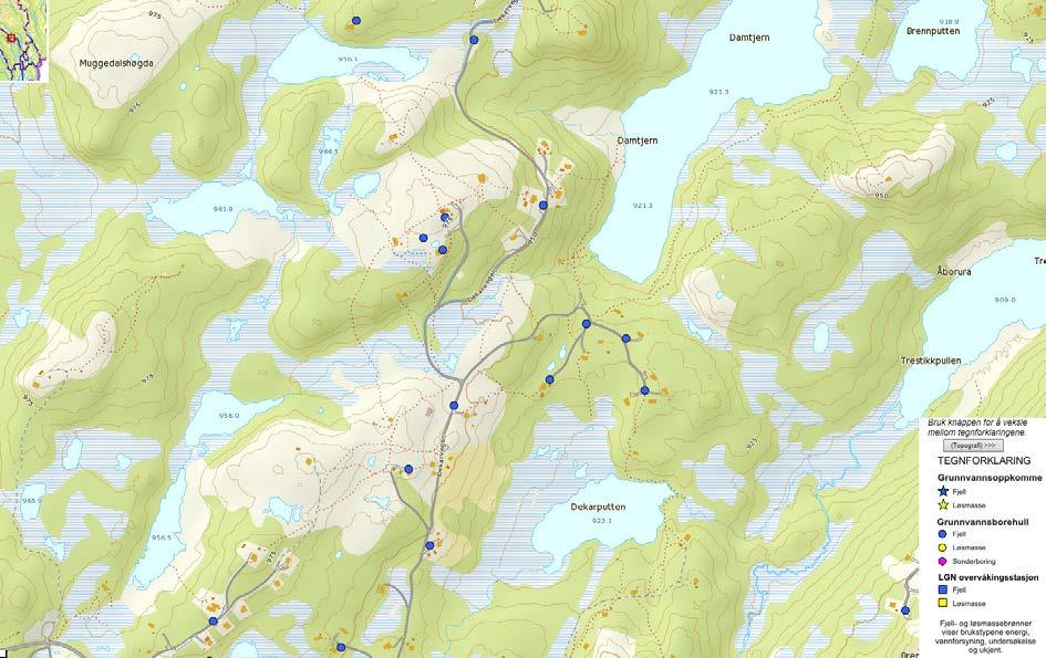 4.4 VURDERING AV MULIGHETER FOR VANNFORSYNING For å forsyne hele feltet på 144 hytter er det behov for 21-22 brønner. Det finnes i dag flere enkeltbrønner i området.