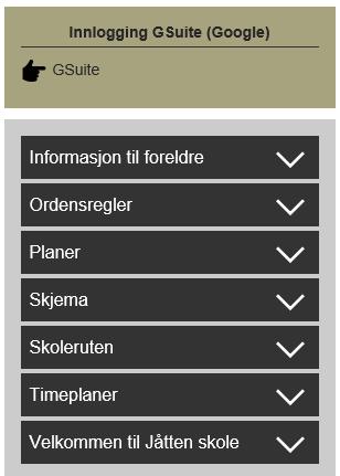 Ukeplaner, timeplaner og informasjon til foreldre Skolen går over til å bruke Gsuite (Google apps).