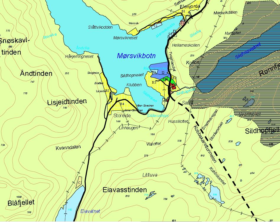 Utsnitt av Kommuneplanens arealdel