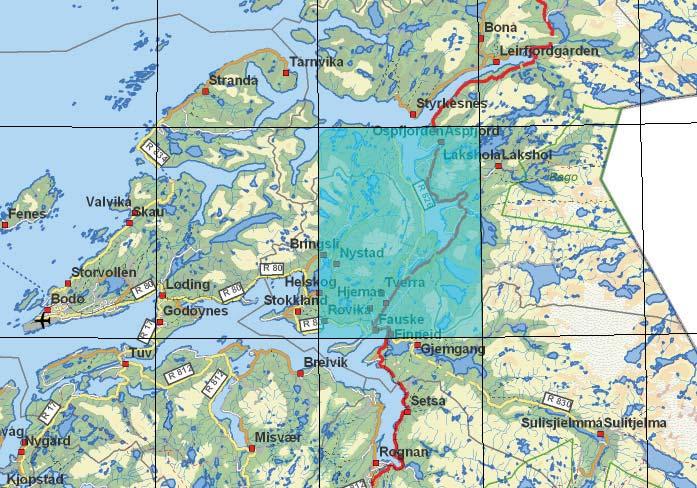 Dokumentnr.: 20091761-00-3-R Dato: 2009-11-29 Side: 5 1 Innledning NGI har på oppdrag fra Norges Vassdrags- og energidirektorat (NVE) utført kvikkleirekartlegging av kartblad Fauske 2129 IV.