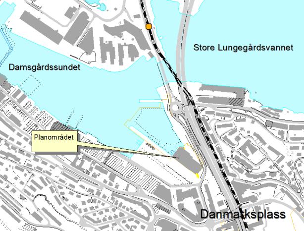 Solheimsviken næringsområde, se figur 1 og 2. Hensikten med planarbeidet er å samle flere helserelaterte tjenester i eksisterende bygg; legevakt, barnelegevakt, sengepost for øyeblikkelig hjelp (maks.