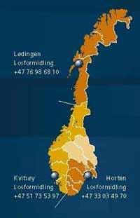 01/08 52 BESTEMMELSER OM LOSBESTILLINGER Bestilling av los skal i dag foregå via Kystverkets tre losformidlingsstasjoner. Disse stasjonene er lokalisert i Lødingen, på Kvitsøy og i Horten.