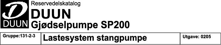 Pos. Antall Betegnelse Delenummer Anmerkning nr. 1 1 Bauerkobling 6 hankj.