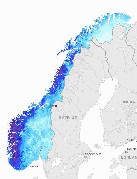 Nedbørnormalen 1971-2000 (SeNorge.