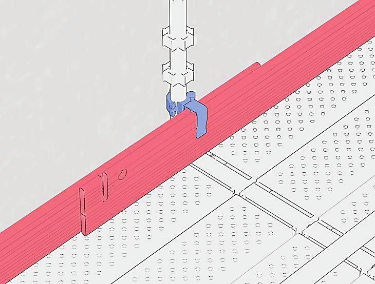 39 Hvis riktige lengder fotlist ikke er tilgjengelig kan de overlappe hverandre som vist på bildet. If you do not have the correct lengths available, toe boards can overlap as shown in the image.