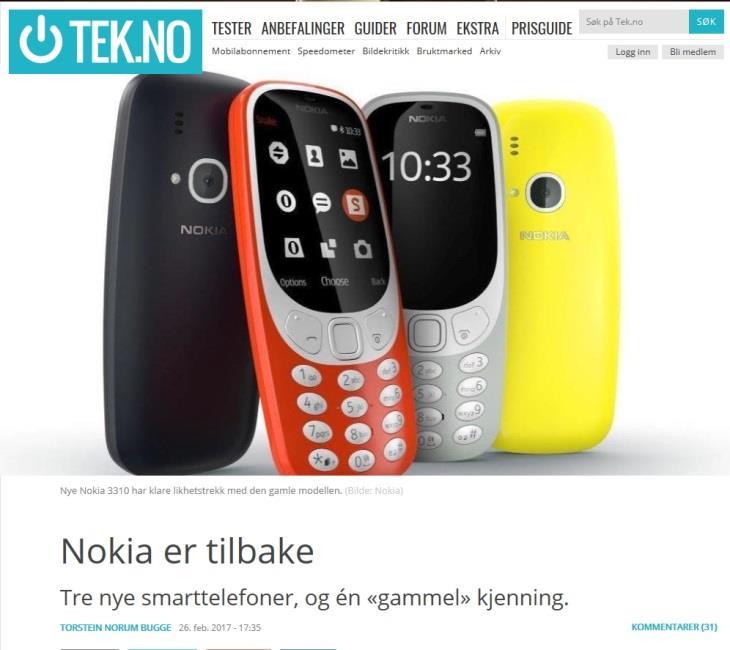 trendy å bruke gamle mobiler VG: 20.