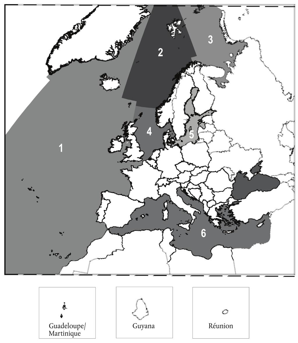 Nr. 35/660 EØS-tillegget til Den europeiske unions tidende 23.6.2011 KART B System A: Økoregioner for brakkvann og kystvann 1.