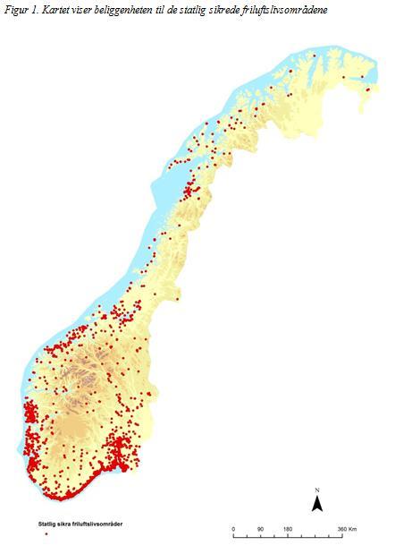 Status for sikring av friluftslivsområder Tilskuddsordning opprettet i 1958 Ca.