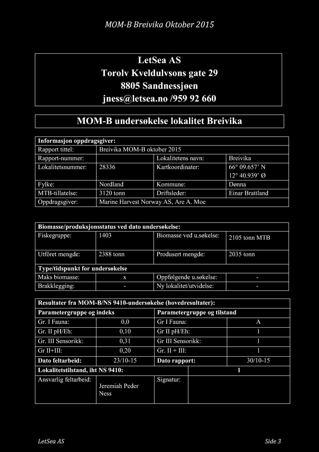 939 Ø Fylk: Nrl Kmmu: Dø MTB - tilltl: 3120 t Driftlr: Eir Brttl Opprivr: Mri Hrvt Nrwy AS, Ar A. M Bim/prukj ttu v t urøkl : Fikrupp: 1403 Bim v u.