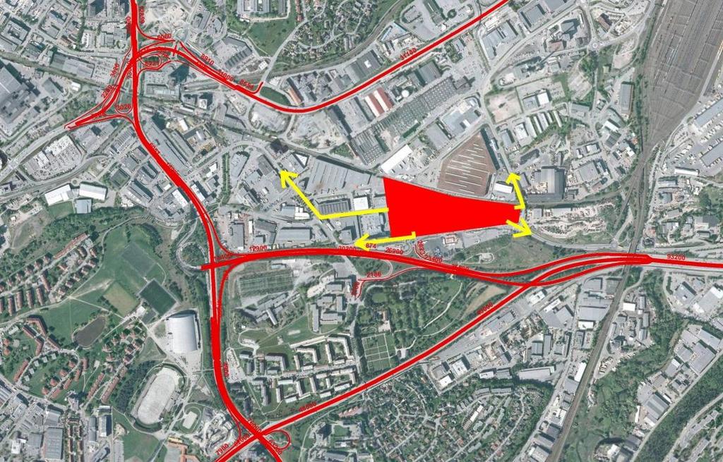 Privat. Området utvikles av Fabritius eiendom AS. Viste utviklingsområde ca. 60 da. Diverse næring, bussparkering. Ulik næringsbebyggelse av ulik kvalitet og alder. Delvis ubebygget.