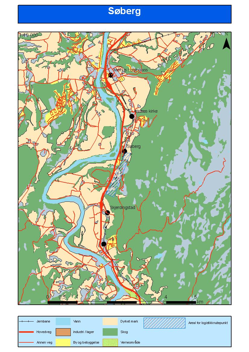 D2 - Søberg Ny kombiterminal på Søberg sør for Trondheim >300.