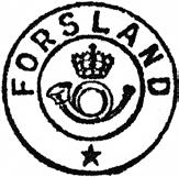 Brevhuset FORSLAND ble nedlagt 01.04.1941. Stempel nr.