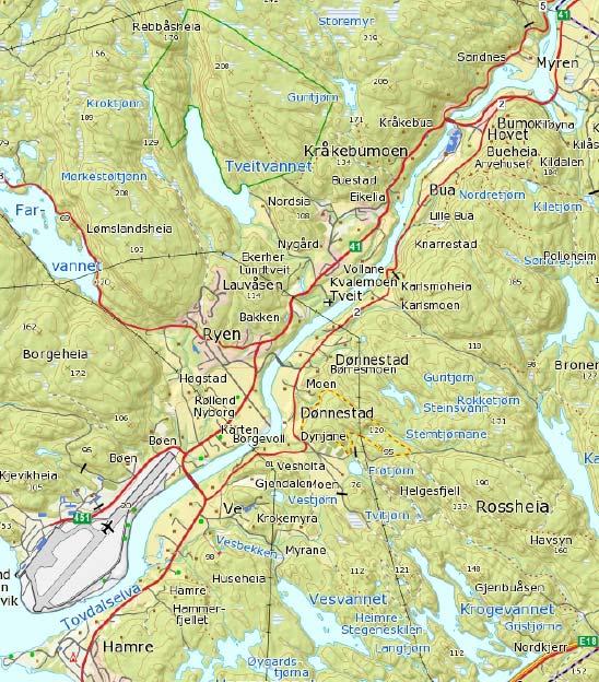 NOTAT OPPDRAG Detaljregulering Boen gård, Kristiansand DOKUMENTKODE 313588 RIG NOT 001_rev00 EMNE Innledende geoteknisk bistand Innspill til reguleringsplan TILGJENGELIGHET Åpen OPPDRAGSGIVER Boen