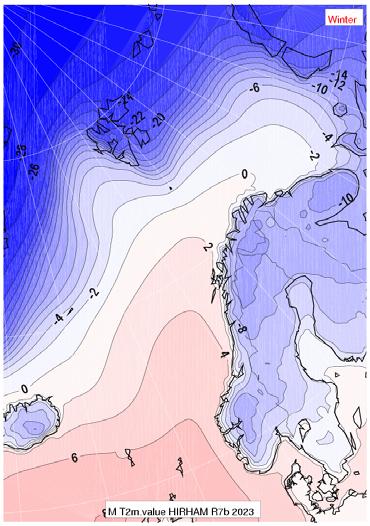 Bergen Climate Modell (BCM) og b).