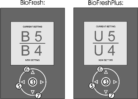 Betjening Fig. 27 u Innstilling for fisk og havmat: Trykk på knappen -2 C. u Innstilling som normal BioFresh-del: Trykk på knappen 0 C. u Innstilling for sydfrukt: Trykk på knappen 6 C. 5.9.