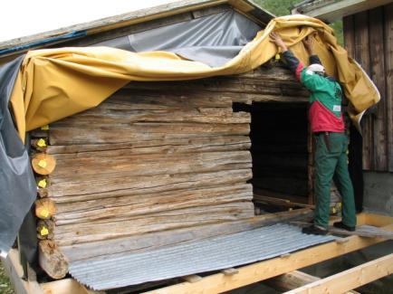 Huset lå lagret i 2002, men er nå i ferd med å