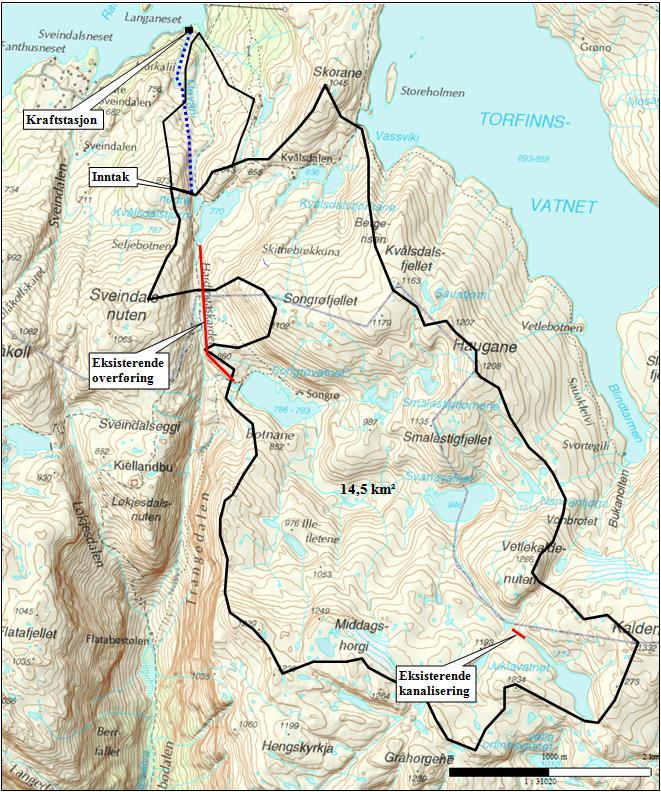 Hamlagrøvatnet er regulert og Møyåni får tilført vann fra Songrøvatnet. Møyånis naturlige nedbørfelt er ved utløpet i Hamlagrøvatnet på ca.