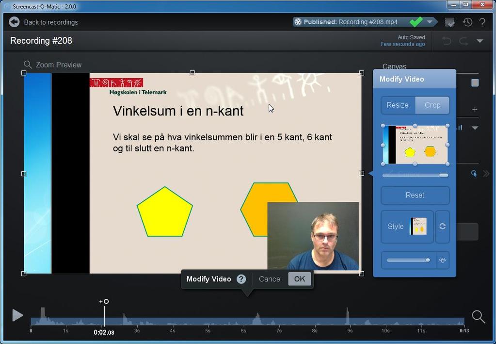 Hos oss ser vi at vi har en svart og blå vertikal stripe til venstre. Ikke så rent sjelden har vi med menyer og andre ting enten over eller til siden. Slike ting er lett å bli kvitt.