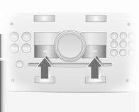 86 Instrumenter og betjeningselementer Grafikkinformasjonsdisplay, farge-informasjonsdisplay Valg av funksjoner Ved hjelp av displayet utføres funksjoner og innstillinger for infotainmentsystemet og