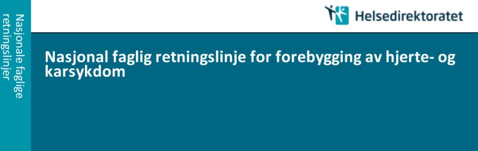 https://helsedirektoratet.no/retningslinjer/forebygging-av-hjerte-og-karsykdom (1.8.2017). HT - diagnostiske oppgaver Har pasienten hypertensjon?