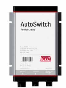 Produkter - AutoSwitch AutoSwitch Når det er koblet både landstrøm og inverter til de samme støpslene sørger AutoSwitchen for at nettspenning via apparatinntaket alltid har prioritet slik at