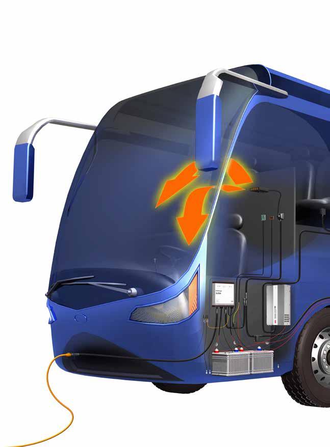 DEFA system til buss Buss Foruten lading og forvarming av motor og kupé, er det behov for