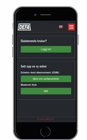 Introduksjon - DEFA Appen DEFA Appen - installatør informasjon DEFA har nå endret funksjonaliteten for opprettelse av installatør konto og registrering av enheten ved installasjon av DEFA Link eller