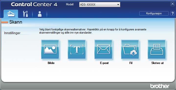 Skanne ved hjelp av datamaskinen 6 Lagre-knapp Lagrer et skannet bilde i en mappe på harddisken eller laster det opp til SharePoint som en av filtypene som vises i listen over filtyper.