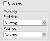 A B C Valg av innstillingene: Innstillingene finner du under fanen [Papir]. Merk av for [Transparentinnlegg] og klikk på [Innstillinger]. Velg transparentinnstillinger.