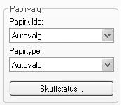 VELGE PAPIRKILDE I denne delen forklares det hvordan du konfigurerer innstillingen "Papirvalg" i kategorien [Papir] i skjermbildet for egenskaper for skriverdriver.