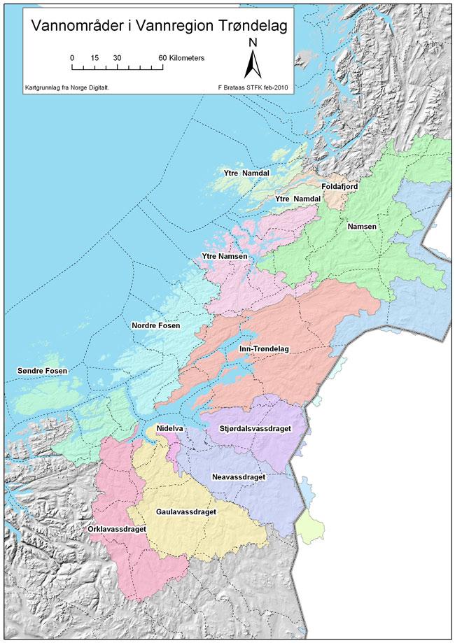 2. Områdebeskrivelse Vannforekomstene som er undersøkt i denne rapporten er lokalisert i Nord-Trøndelag fylke, og omfatter vannforekomster i vannområdene Stjørdalsvassdraget og Inn-Trøndelag (figur