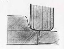 Figur 27 Kantstein med baksstøp Figur 28 Kessel-stein Ved bussholdeplass i gate, hvor bussen skal stanse tett inntil kantstein, skal det benyttes Kessel-stein. 6.
