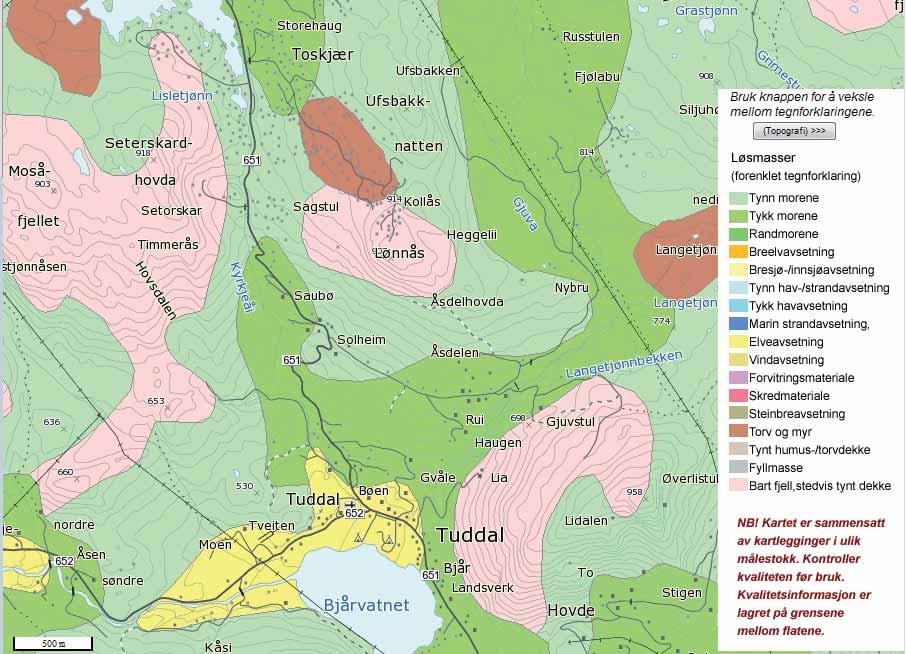 Figur 5: Viser grov oversikt over fordeling av