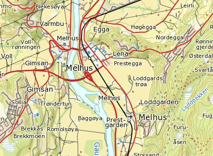 Melhus sentrum Skaun Børsa sentrum parkering Orkdal Orkanger Midtre Gauldal Støren kar ubebygd.