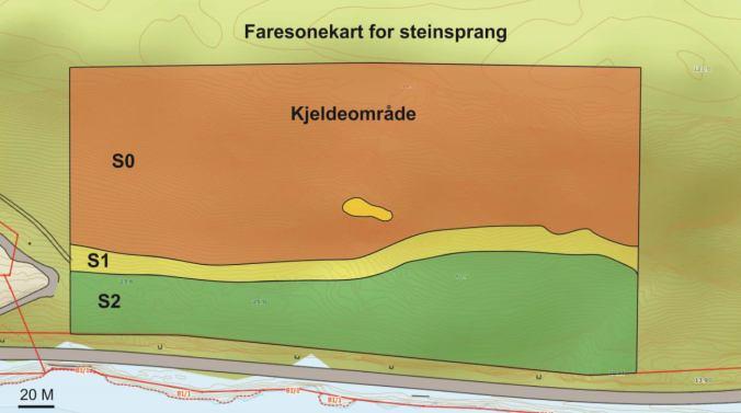 På Klavelandet er bustadområdet lagt i god avstand til senterline veg (25 m frå senterline veg og over 10m høgare enn vegen).