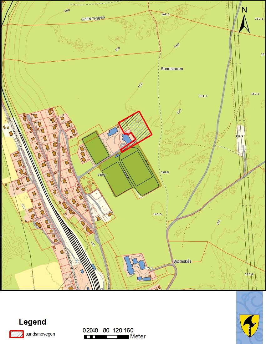 Figur 6: Planområdets utstrekning. TERRENGET Planområdet ligger på et platå, om lag 800 meter øst for kanten ned i dalen.