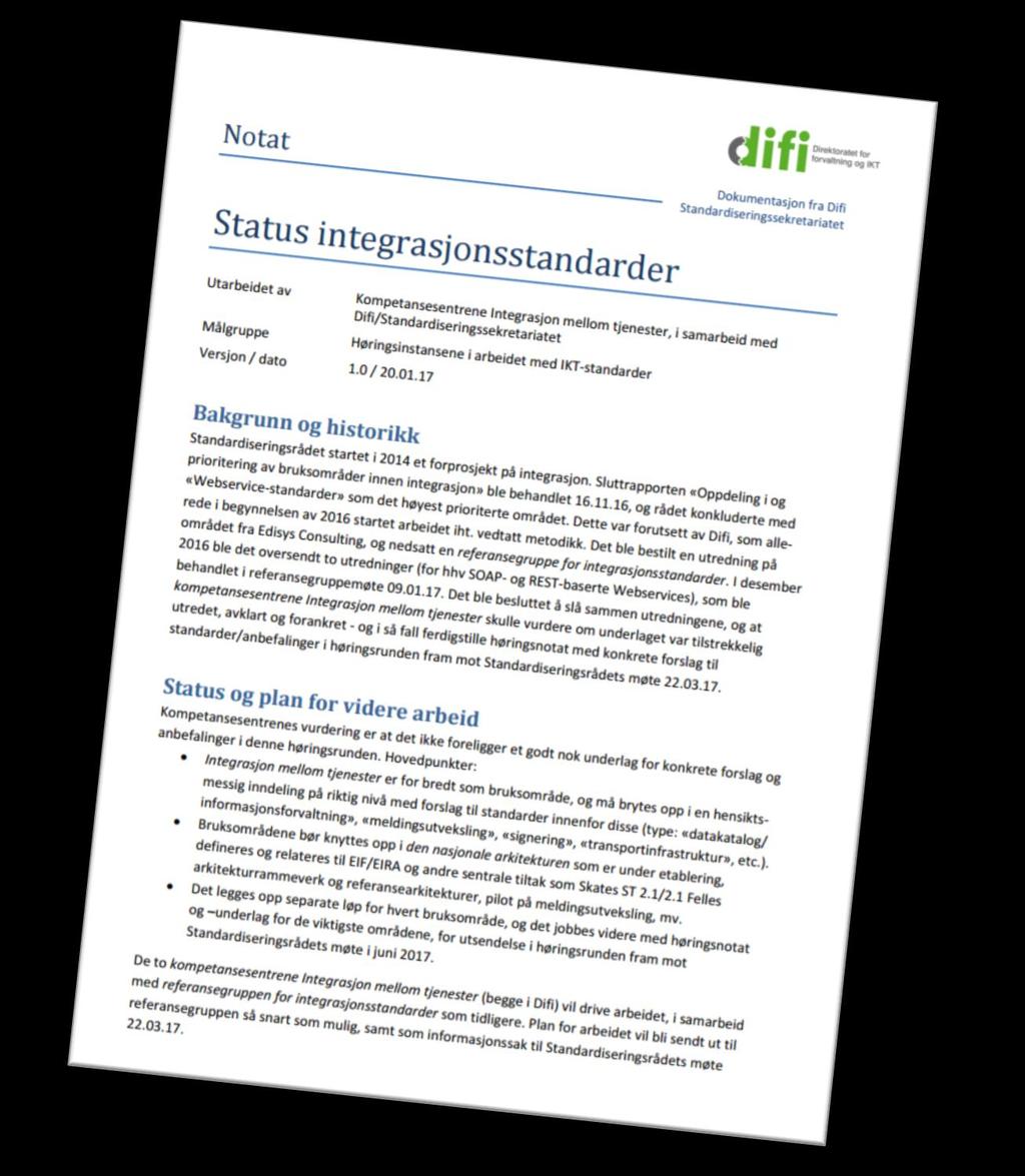 Bakgrunn og historikk 2014 2016 Forprosjekt Integrasjon Oppdeling og prioritering av bruksområder innen integrasjon Rådsmøte 16.11.