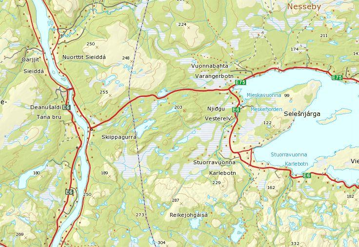 Ecofact rapport 78 Side 3 3 INNLEDNING Det forligger planer om nydyrking på et areal ca 4,5 km sør for Varangerbotn (Fig. 1). i Nesseby kommune, Finnmark fylke. Området ligger mellom E6 og Vesterelva.