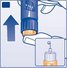Če se kapljica insulina še vedno ne pojavi, je injekcijski peresnik pokvarjen in uporabiti morate novega. G Pred injiciranjem vedno preverite, ali se je na konici igle pojavila kapljica.