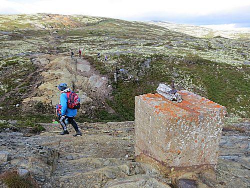 Vel oppe på fjellet måtte de krysse en ganske