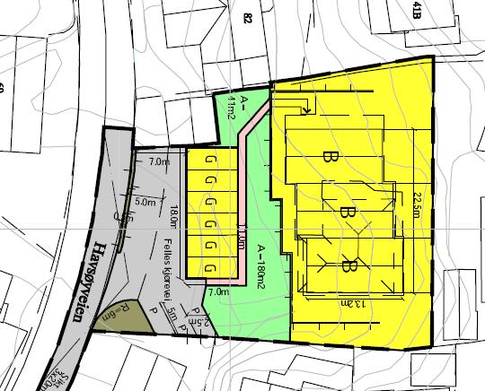 Planforslaget omfatter et område på 1,45 daa. og er således et svært lite planområde. Hensikten med reguleringsplanen er å tilrettelegge for en tettere utnyttelsesgrad med god landskapstilpassning.