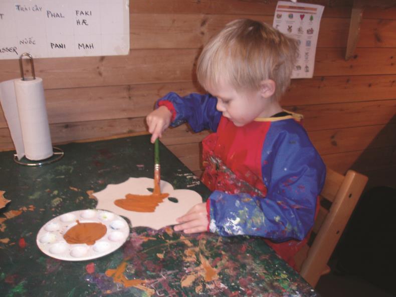 Kunst, kultur og kreativitet Kreative aktiviteter er en del av barnehagens hverdag.