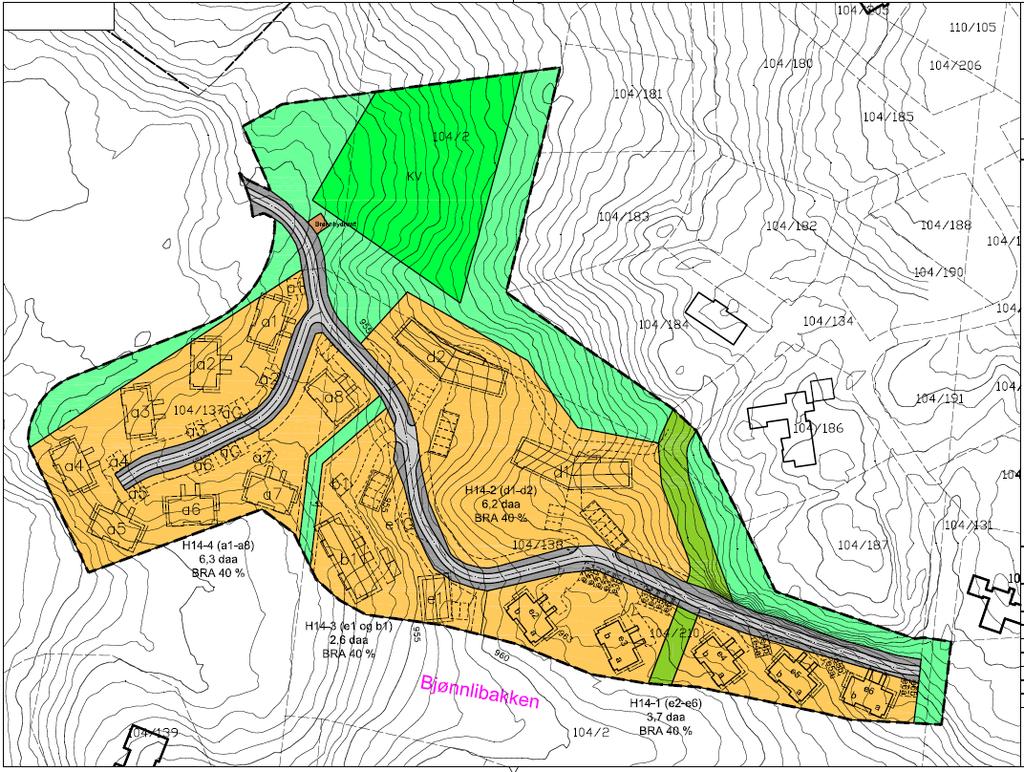 4 Reguleringsplan for Kvitfjelltoppen H14, Nirvana 3 Gjeldende reguleringsplan ble vedtatt første gang 25.10.2011.
