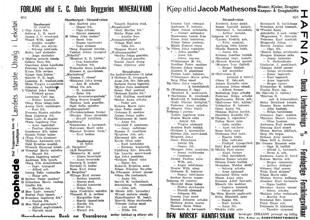 S! t <D^. en rø - 5 -i > l>0 s_ B t _j/ ^j \D C. t > S.*- FRLANG ltid E. G. Dhls Bryggenes 604 Stenberget l iesp Ann frk.' Slberg L. B, smed Jensen J. C. verknd. Ngel Wilh. gent* Arnljt mægler Wilh.
