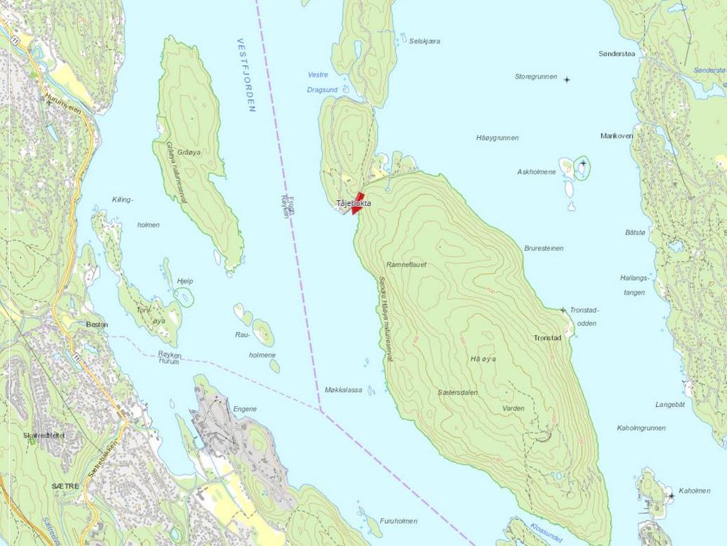 2 Områdebeskrivelse Håøya er indre Oslofjords største øy og ligger i Akershus i Frogn kommune. Øya deles inn i tre med sør, mellom og Nordøya.