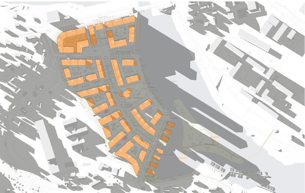 Sol- og skyggestudie - 21. juni kl.