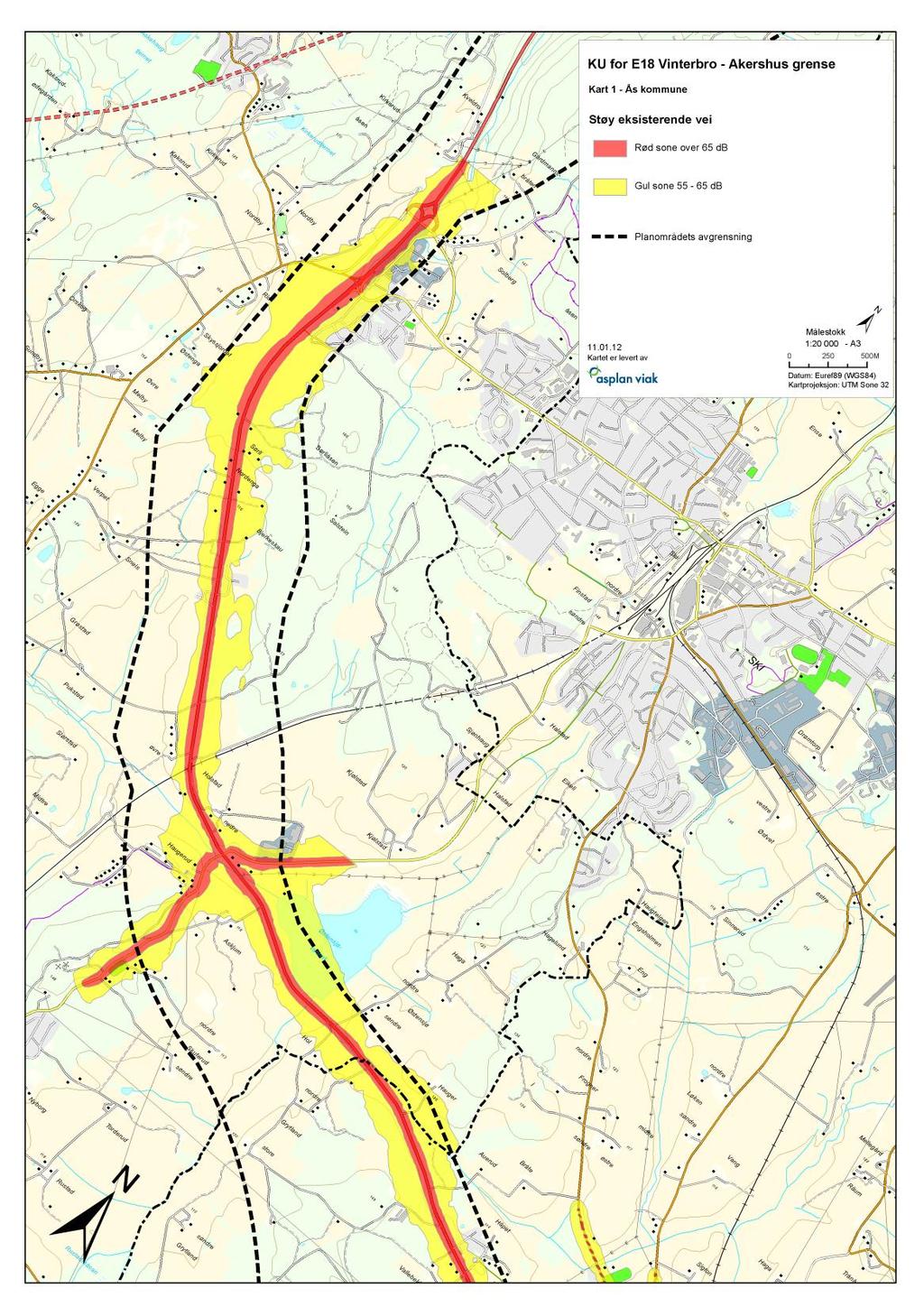 Kommunedelplan E18 Akershus grense Vinterbro.